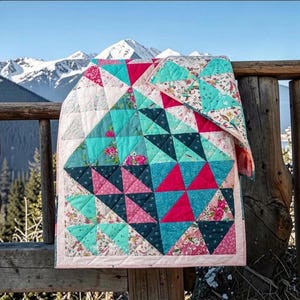 Feathered Nest Quilt Pattern PDF, Beginner Patchwork Tutorial