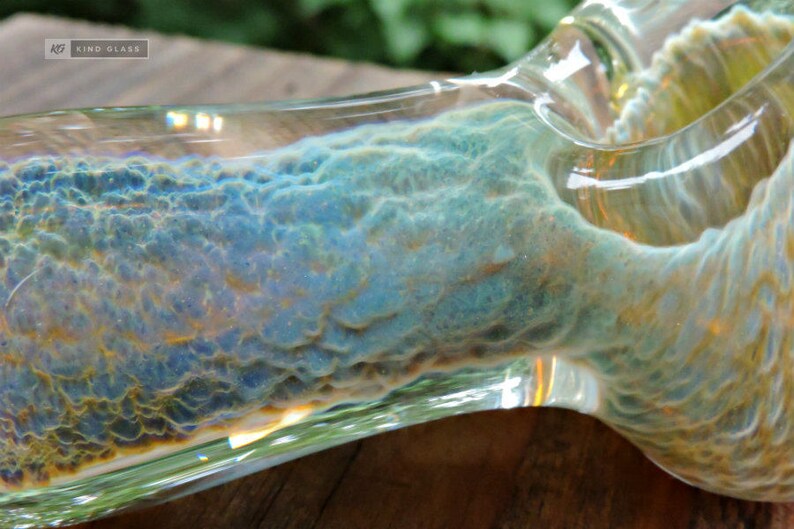 Thick Color Changing Glass Smoking Pipe Blue Green Purple Etsy