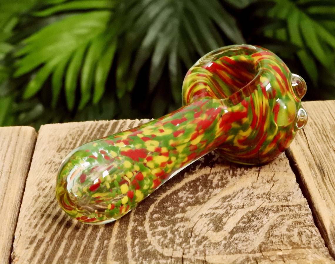 Rasta Pipe Glass Pipes Cool Pipes Unique Pipes Pipes Etsy
