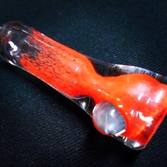 Black Devil w//Red Horns USA Made in Colo Chillum Glass Tobacco Smoking Pipe