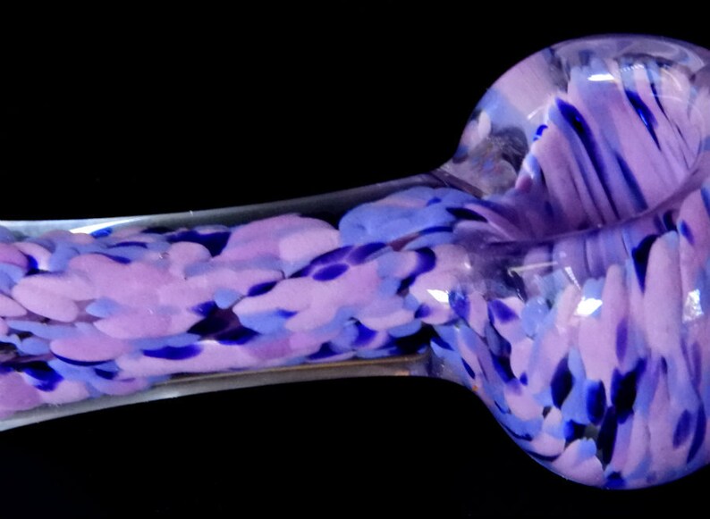 Glass Pipe Glass Smoking Pipe Purple Purple Glass Pipe Etsy