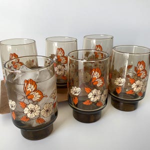1970s Flower Glasses - Etsy