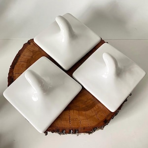 Vintage Ceramic Robe Hook Subway Tile White Wall Hook USA M118 Bathroom Hardware Minimalist Bath Hook Sold Individually