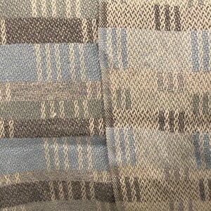 Pendleton scheerwol geweven deken 4 x 5 ft blauw groen grijs ivoor omkeerbaar afbeelding 2