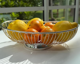 Vintage Godinger Paul Revere Silver Plated Oval Basket Bowl Original Box Fruit Bowl