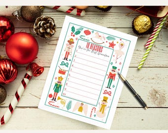 Du bist die beste Oma Printable | Weihnachten Geschenke Oma | Urlaub | Fill-In-The-Blank | Nussknacker |  | Sofortiger digitaler Download