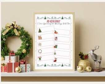 Liebe die Feiertage mit Ihnen Printable | Ausfüllbares Andenken | Sentimentales Geschenk | Weihnachten Printable | Sofortiger digitaler Download
