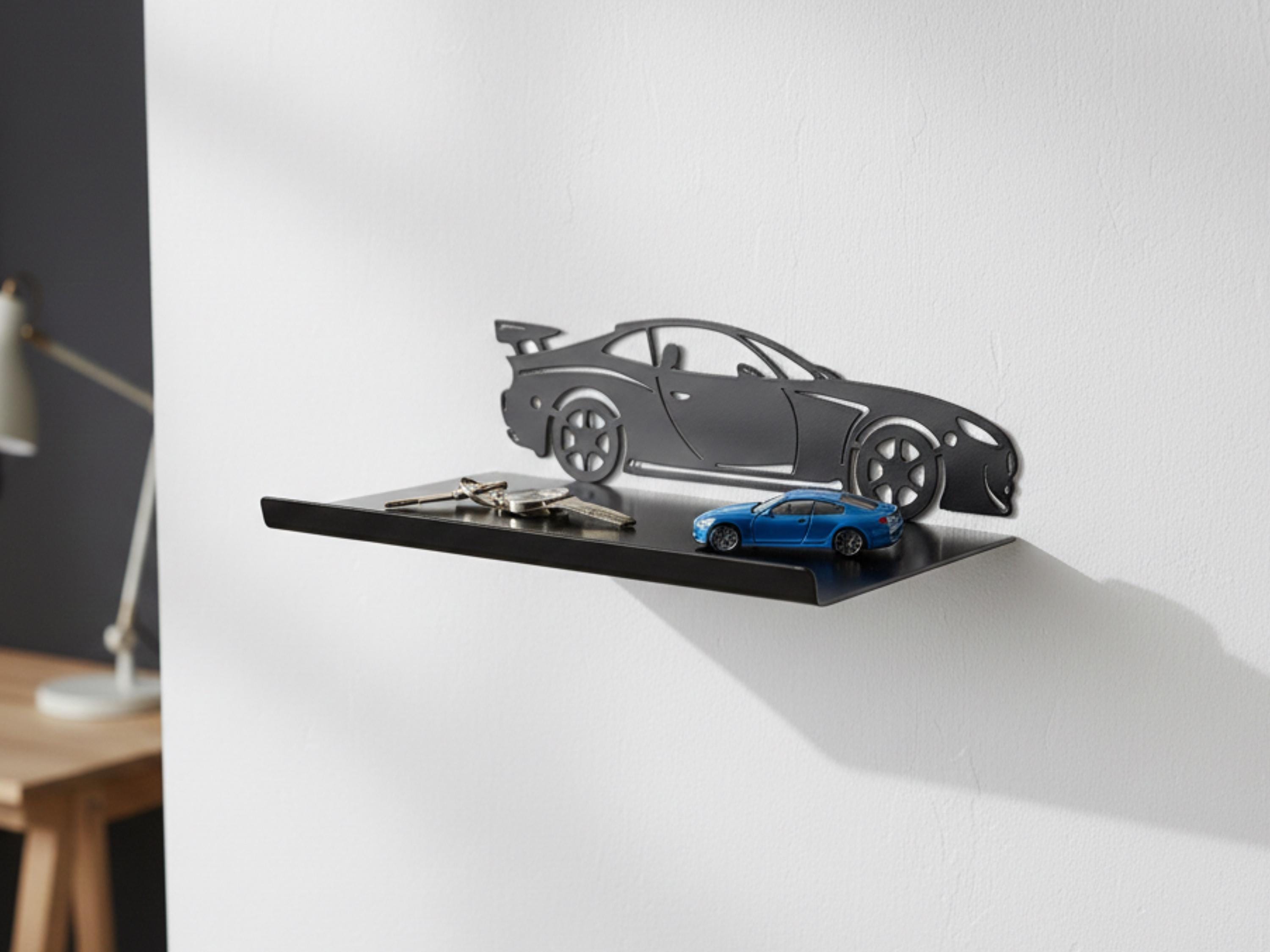 Metal Sports Car Wall Shelf, JDM Floating Shelf, Automotive Wall Decor ...