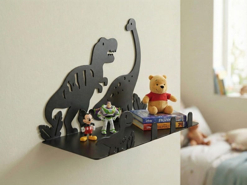 Dinosaur Wall Shelf, Toniebox Shelf: Kids Room Decor, Playful Kids ...