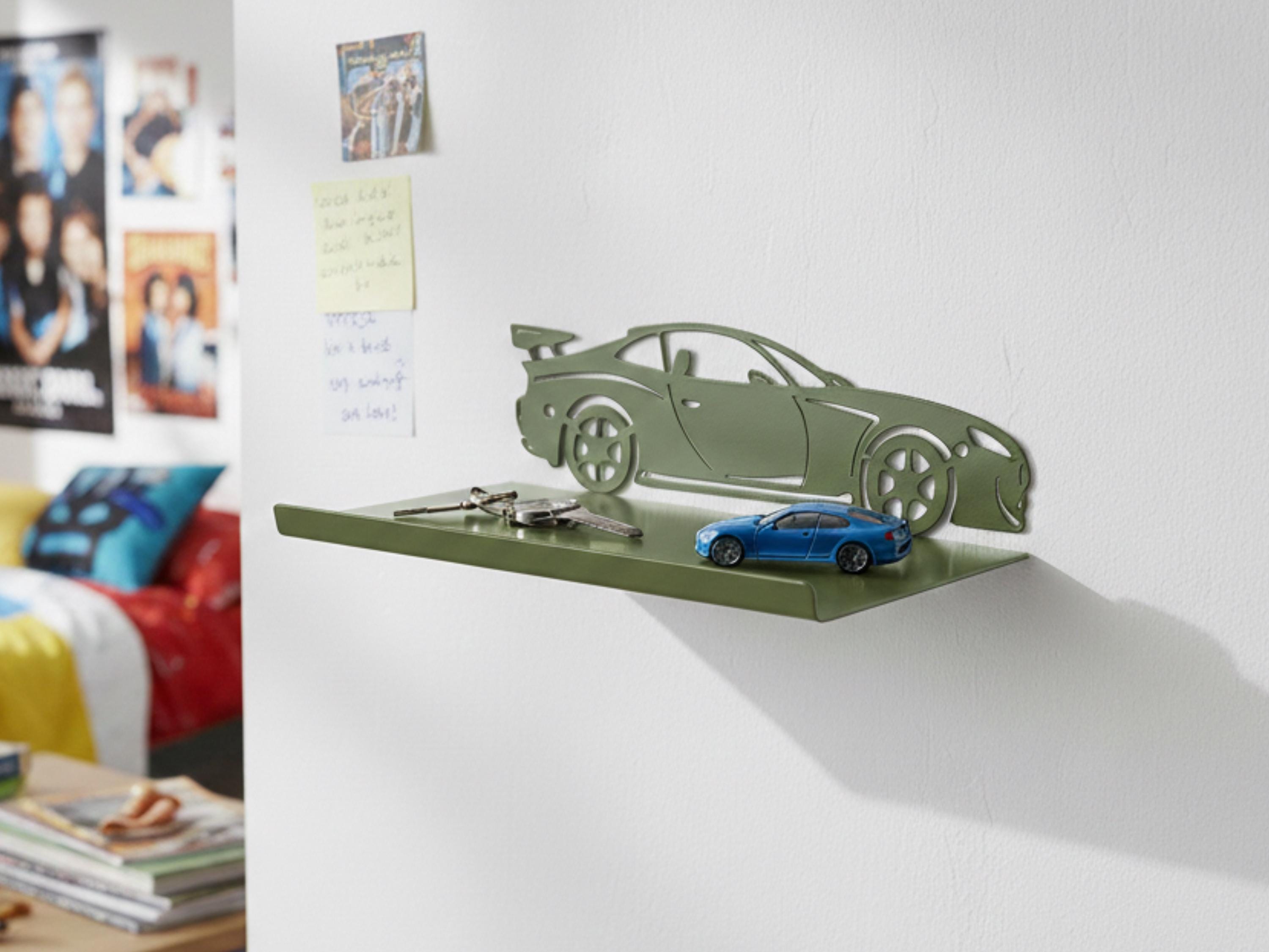 Metal Sports Car Wall Shelf, JDM Floating Shelf, Automotive Wall Decor ...
