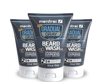 Menfirst Gradual Gray Beard Wash 3 Pack 4.6 Oz Each