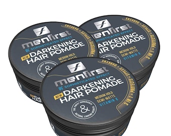 Menfirst Darkening Pomade 3-Pack Men's Grey Hair Solution Medium Hold