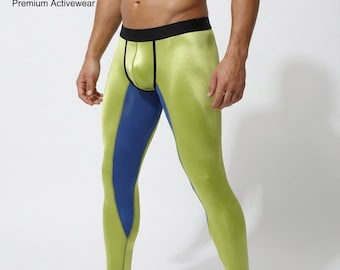 Mens Ultra Thin High Elastic Warm Pants Nylon Spandex