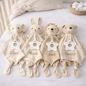 Copertina personalizzata per neonati (disponibile ricamo del nome), copertina unisex per neonati, regalo per neonati, regalo per il battesimo.