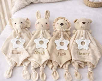 Personalized Baby Blanket (Name Embroidery Available), Unisex Baby Blanket, Newborn Gift, Baby Christening Gift