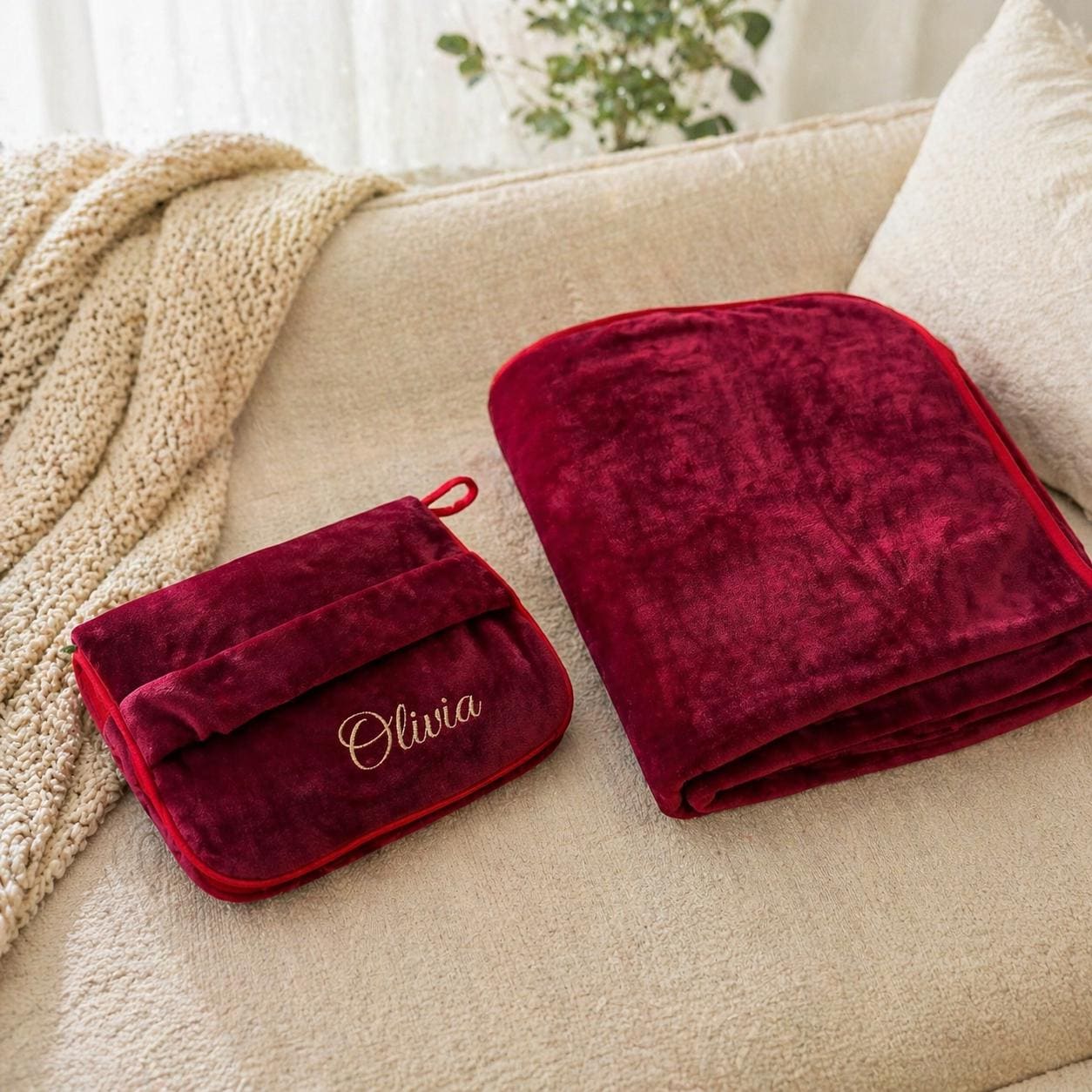 Embroidered blankets adult - Etsy 日本