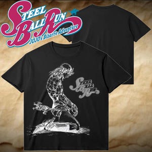 SBR Vintage Retro T-shirt | Diego Brando Jojo Steel Ball Run Tvättad Gymt-T-shirt
