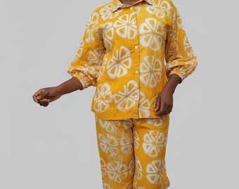 Kampala Damen Kleidung Zweiteiler Elegantes Freizeit Outfit