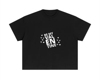 Essential Cotton Boxy T-Shirt - Be my valentine