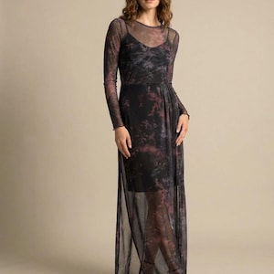 Chiffon Overlay Maxi Dress - Etsy UK
