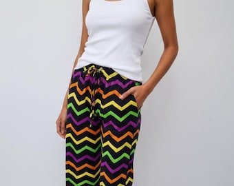 Ankara Trouser Vibrant Wax Print Wide Leg Trousers For Women