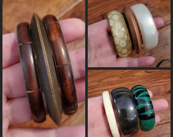 Vintage Bangle Bracelet Lot, 9 vintage bracelets, stacking bracelets