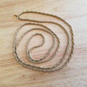 Vintage Monet Gold Chain Necklace, 52 inch necklace, vintage necklace, Monet necklace, long necklace