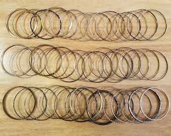 Huge Bangle Bracelet Lot, 50 bangle bracelets, vintage bangles, no. 4