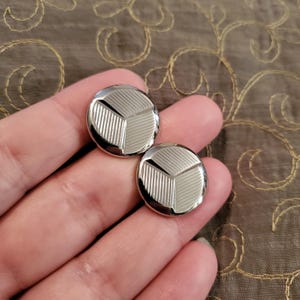 Vintage Hickok USA Cufflinks, silver circle vintage cufflinks, made in USA, Hickok cufflinks, cuff links