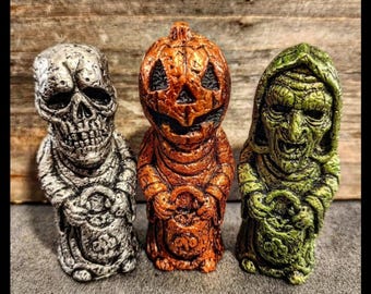 Halloween 3 Trick or Treaters - Metallic Finish