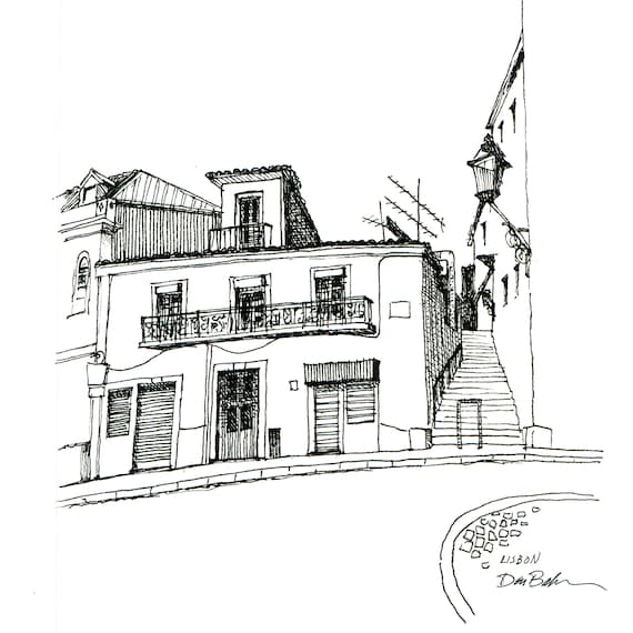 Restaurant Abstract Pen And Ink Drawings My Favorite Burger Joint In