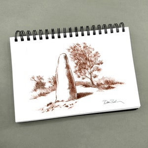 Pencil Drawing of Standing Stone in Portugal (a Digital File of My ...