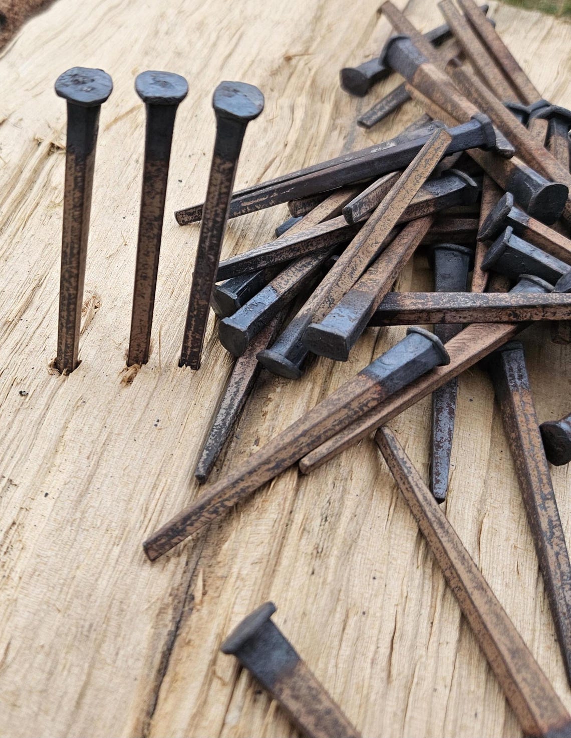 Rustic Shutter Nails 19th Century Hand-forged Iron Nails – Large Head Rustic Barn Nails ...