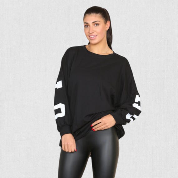 Women Oversized Sweatshirt Jumper Ladies Buffalo City New York Slogan Dress Top