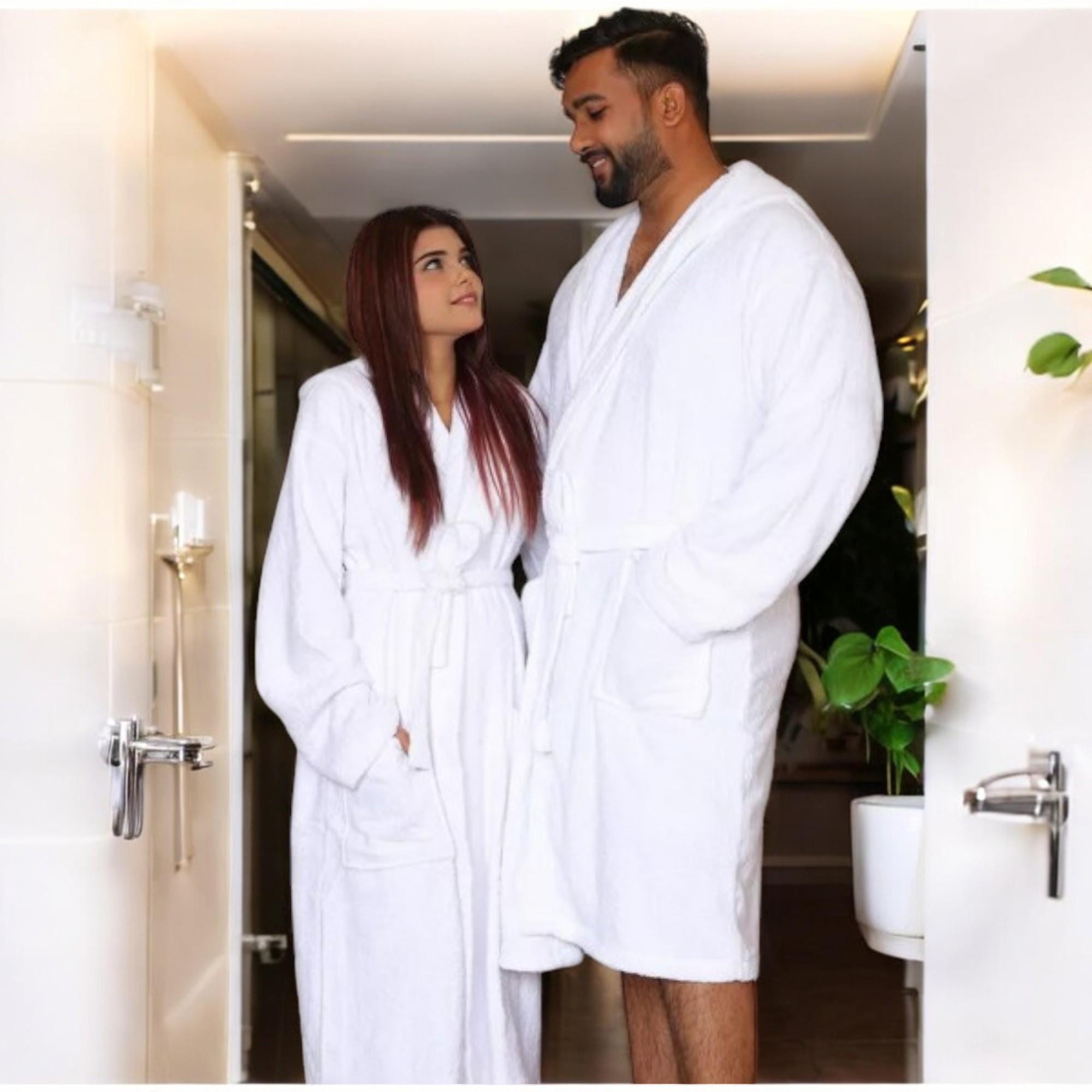 Luxury Egyption Cotton Terry Toweling Bath Robe Unisex Dressing Gown ...