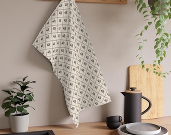 Cotton Twill Kitchen Towel – Original Surface Pattern Design, Farmhouse Decor