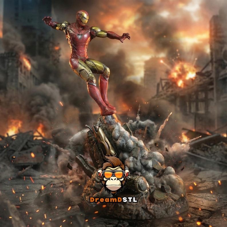 Iron Man Mark 85 STL | Endgame 3D Model | Nanotech Armor | Battlefield ...