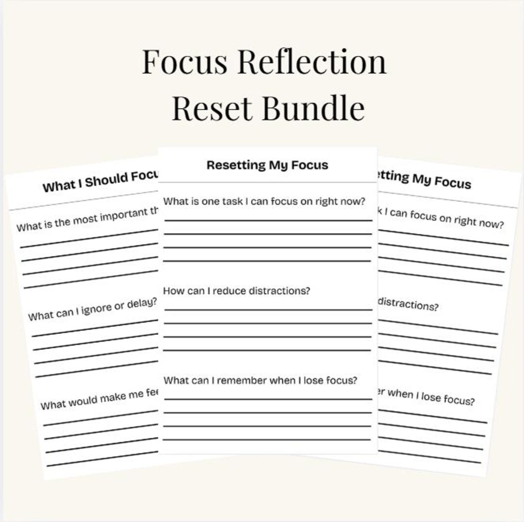 Realigning Focus Focus Reflection Reset Bundle - Etsy
