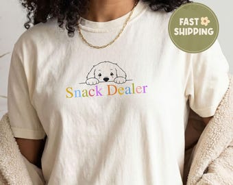 Comfort Colors® Snack Dealer Shirt, Funny Dog Lover Tee, Dog Mom Shirt, Dog Dad Gift, Pet Parent Shirt, Treat Dealer Funny Gift