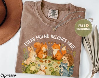 Comfort Colors® Every Friend Belongs Here Shirt, Neurodiversity Teacher Tee, Inclusion Matters Shirt, Autism Acceptance Gift