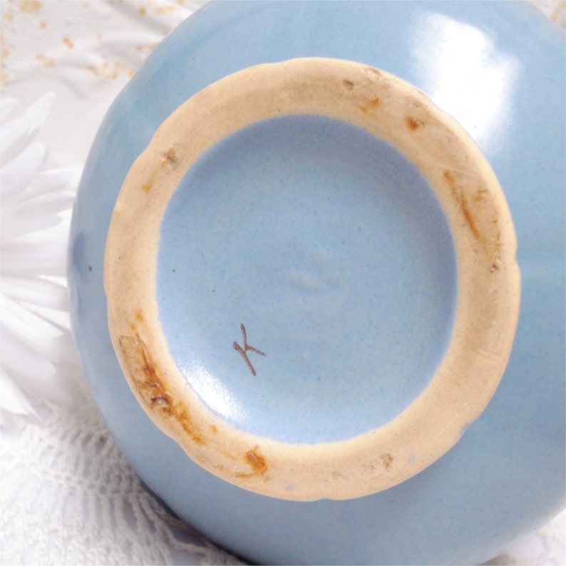 Weller Pottery Vase Blue Cameo | Etsy