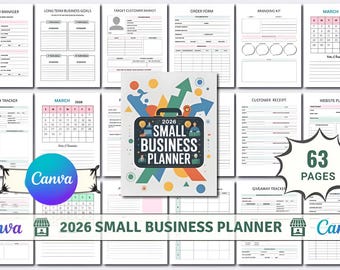 Small Business Planner | Printable Business Organizer | Entrepreneur Planner | Productivity Workbook | Undated Business Planner PDF