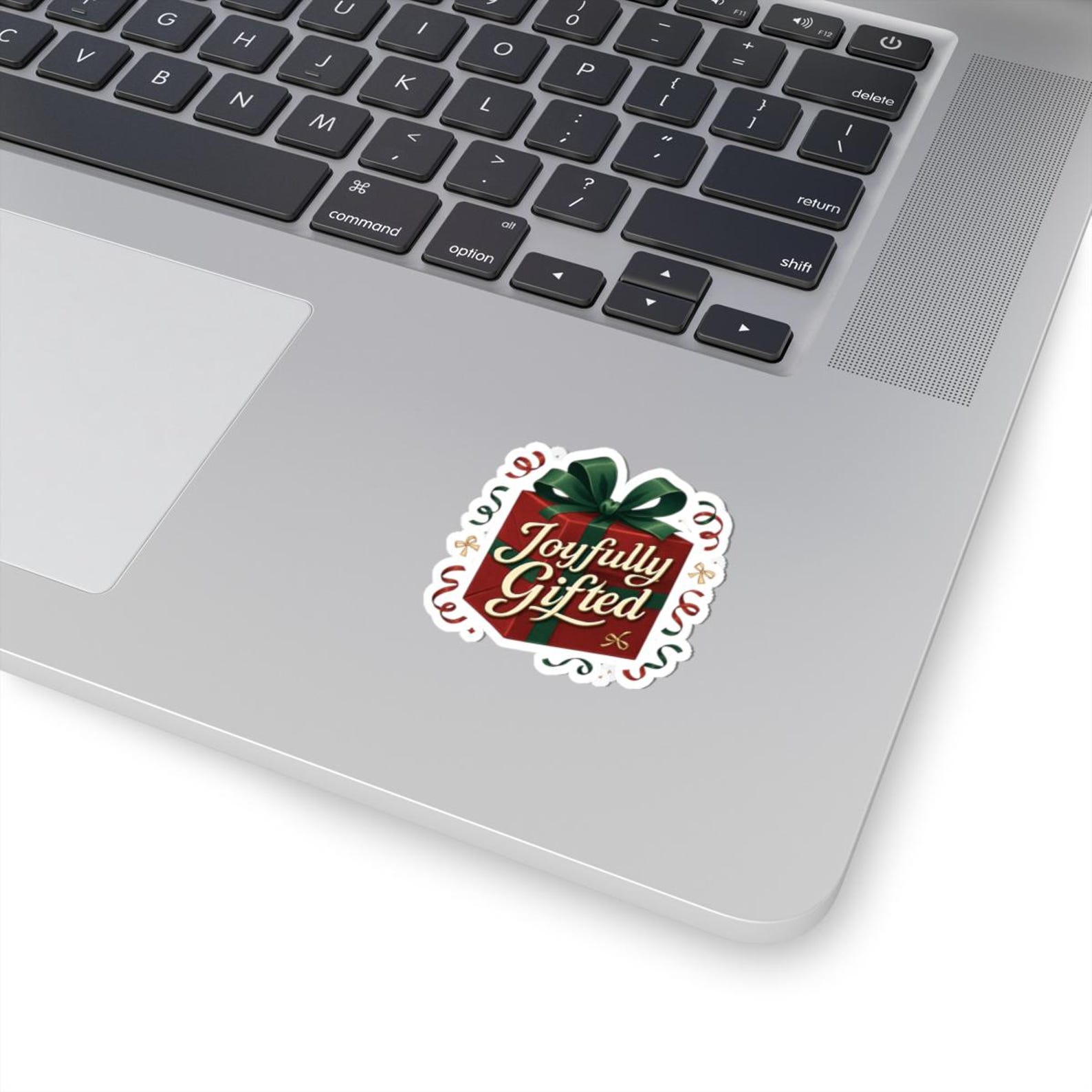 Joyfully Gifted Present Kiss-cut Sticker | Christmas Holiday Decal - Etsy