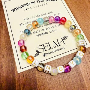 Personalized Scripture Bracelet, Custom Bible Verse Bracelet