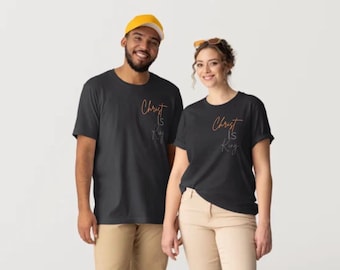Christ Is King Bella+Canvas Christian T-Shirt | Faith Apparel, Religious Gift, Jesus is King Shirt, Christian Merch, Bible Verse Tee