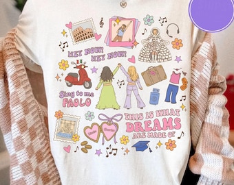 ディズニーチャンネル映画『リジー・マグワイア』レトロTシャツ、ディズニーランドファミリーお揃いシャツ、ディズニーノスタルジア「これが夢の素材」シャツ