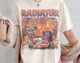 Disney Cars Lightning McQueen Tow Mater Radiator Scream T-Shirt, Disneyland California Adventure Cars Land Shirt, Cars Halloween Costume Tee