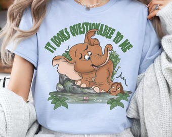 ディズニー ターザン・タントールTシャツ、タントール象のこの水は衛生シャツ、ディズニーランド旅行お揃いファミリーシャツ