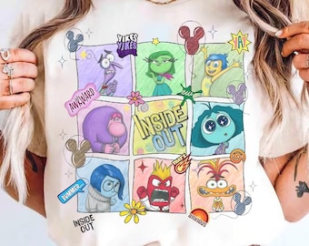 Disney Pixar Inside Out-filmkaraktärer T-shirt, Det är okej att känna alla känslor Mental hälsa-present, Disneyland familjematchningsoutfit