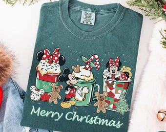Disney Christmas Coffee Drink Mickey and Friends Sweatshirt, Disney Family Matching Shirt, Epcot Food and Wine Festival, Drinking Team Shirt